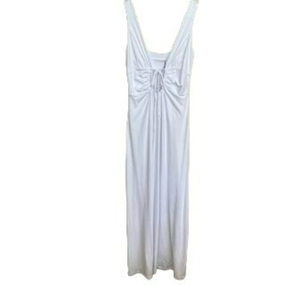 ShopBop Susana Monaco White Maxi Dress With Knot Detail Size Large NWT - Picture 5 of 8
